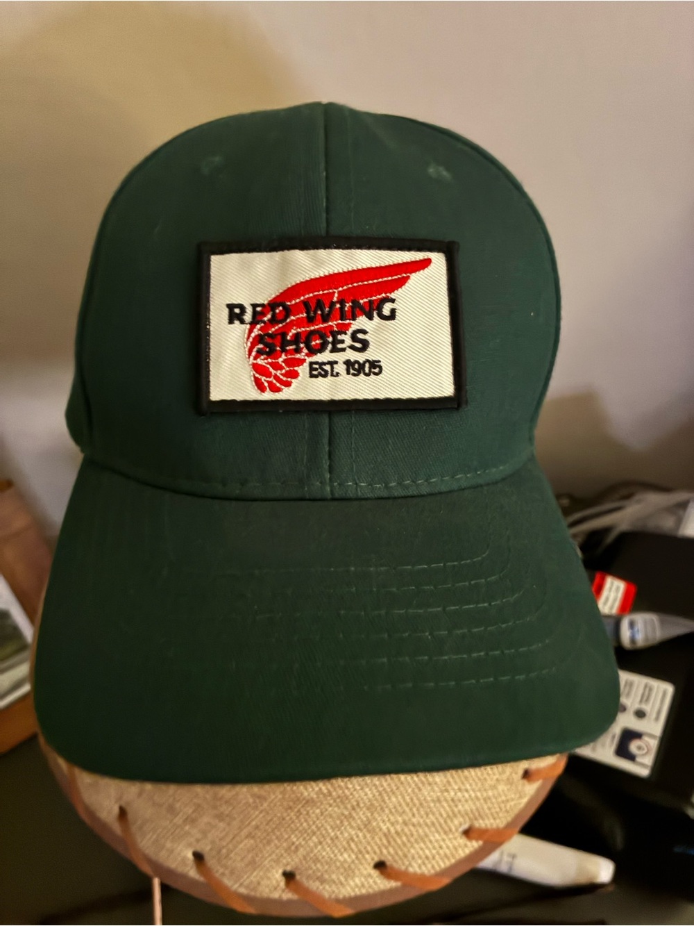 Red Wing Shoes Forest Green Patch Cap with Red Logo